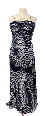 Vintage David Meister Evening Gown Maxi Dress sz 2, Chiffon, Y2K VTG 90s WOW - Image 1 of 4