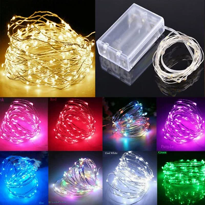 20/30/50/100 LED Battery Micro Rice Wire Copper Fairy String Lights Party Lamp C - Image 1 of 4