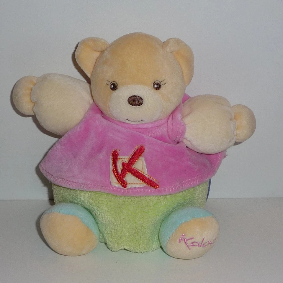 Kuscheltuch Bär Kaloo - Rose/ Grün - Bild 1 von 1