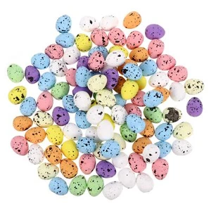 100pcs Artificial Bird Eggs Speckled Mini Fake Foam DIY Easter Party Decor - Picture 1 of 9