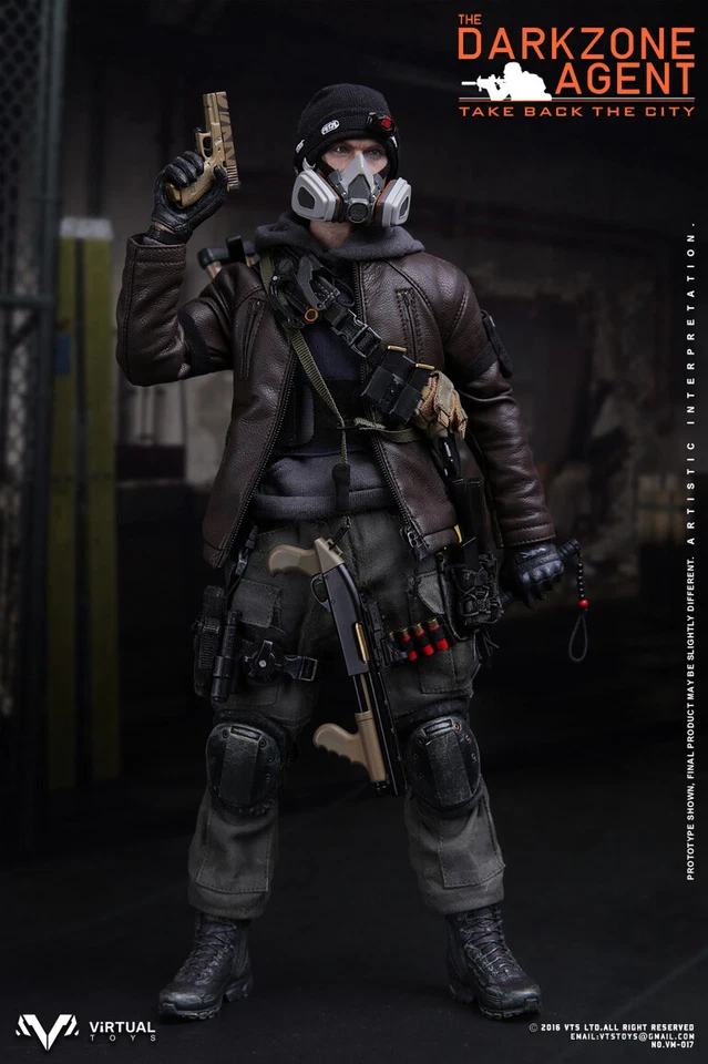 VTS Toys 1/6 Vm-017 The Darkzone Agent Action Figure in Stock Toy
