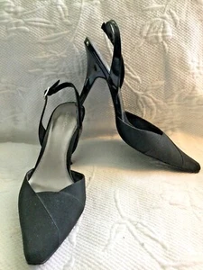 Calvin Klein 8M Larette schwarz Ripsband spitz zulaufend Slingback Heels - Bild 1 von 10