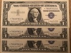 (3) Consecutive $1 Silver Certificates Star Notes! Collection lot Dollar bills