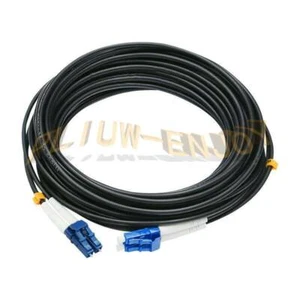 70M Black Armored Fiber Cable LC-LC UPC SM 9/125 Duplex Fiber Optic Patch Cord - Afbeelding 1 van 7