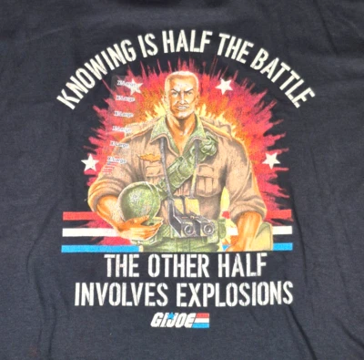 G.I. Camiseta Joe Knowing Is Half The Battle The Other Half Involves Explosion XL Foto 1 de 4