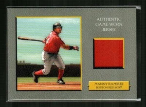 Tarjeta de camiseta de Manny Ramírez 2005 Topps Turkey roja usada en el juego - Imagen 1 de 2