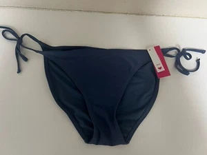 Target Juniors String Bikini Bottom Xhilaration Vintage Indigo Grey L - NEW - Picture 1 of 12