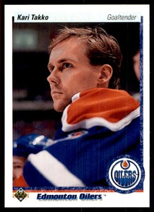 1990-91 Upper Deck Kari Takko Rookie Edmonton Oilers #543