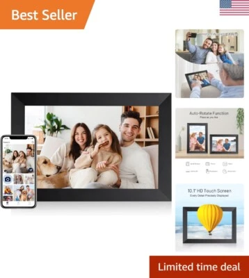 High-Definition 10.1 Inch WiFi Photo Frame for Instant Sharing with 32GB Memory - Image 1 of 4