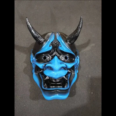 Japanese Prajna Devil Hannya Mask Kabuki Resin Oni Samurai Mask Cos Prop Decor - Image 1 of 4