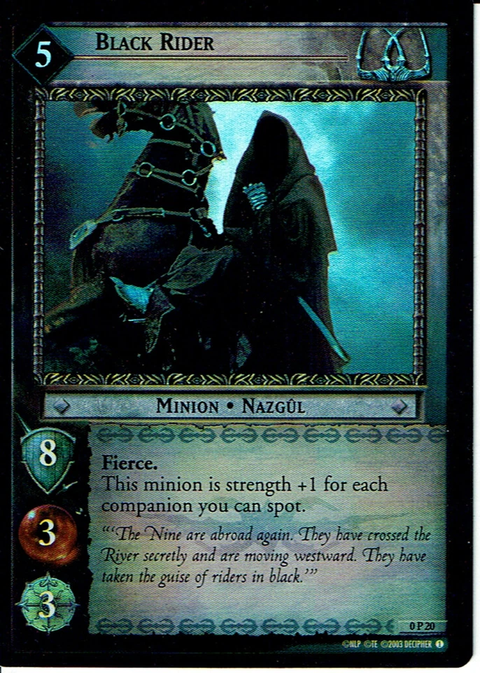 LORD OF THE RINGS TCG / CCG FOIL PROMO 0P20 BLACK RIDER - Image 1 of 1