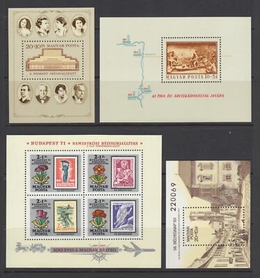 Hungría Sc B253/C376 MNH. Ediciones 1965-73, 11 hojas de recuerdo diferentes, en muy buen estado Foto 1 de 3