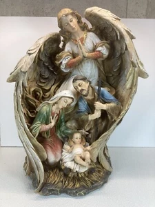  Angel Wings Holy Nativity Figurine "The Promise of Christmas" - Picture 1 of 6