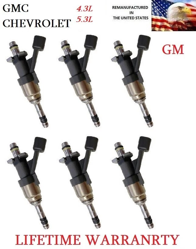 Inyectores de combustible OEM GM 6X para Chevrolet Express 2500 y 3500 2018 4,3 L # 12681212 Foto 1 de 1