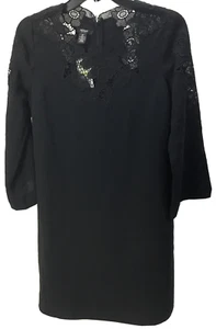 $99.50 Alfani Petite Women's Rose Shimmer Blouse, Deep Black, 4P - Picture 1 of 1