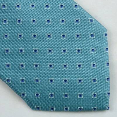 Corbata Michael Kors Para Hombre Azul Blanco Estampado Geométrico Seda Texturizada 57x3 Foto 1 de 4