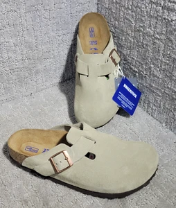 Birkenstock Boston Unisex Größe EU 37 US L6 M4 Taupe Weichbettung Wildleder Clogs. - Bild 1 von 11