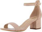 Heels Charm Women's Strappy Chunky Block Low Heeled Sandals 2 Inches Open Toe An