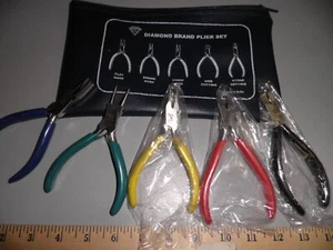 Gemstone Gem Gemologist Jewelers PLIER Tool Kit 5Pcs T3805 - Picture 1 of 9