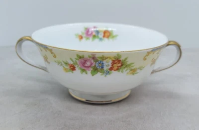 Noritake Imperial China Japan Mystery 117 Footed Cream Soup Bowl Discontinued - Image 1 of 4