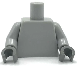 Lego New Light Bluish Gray Minifigure Torso Plain Light Bluish G Arms DGB Hands - Picture 1 of 1