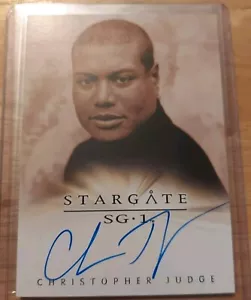 2008 Stargate SG-1 Season 10 Christopher Judge autograph card Full Bleed - Picture 1 of 4