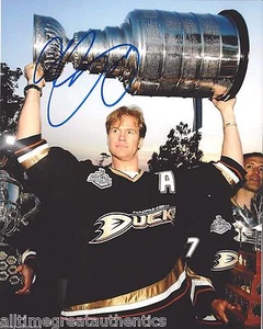 ANAHEIM DUCKS CHRIS PRONGER SIGNED STANLEY CUP 8X10 PHOTO W/COA ST LOUIS BLUES - Picture 1 of 1