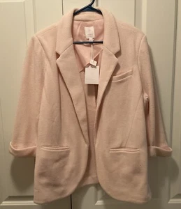 Lauren Conrad Womens Open Front Blazer/Jacket Peach/Pink Soft 18W NWTs - Picture 1 of 4