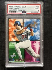 1995 STADIUM CLUB MEMBERS ONLY 50 MIKE PIAZZA PSA 9