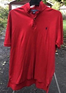 Polo Ralph Lauren men’s red extra large polo shirt blue label And blue horse - Picture 1 of 8