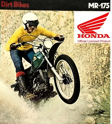 LICENSED HONDA VINTAGE 1975 1976 MR175 tank wing side panel decal set AHRMA VTG - Image 1 of 4