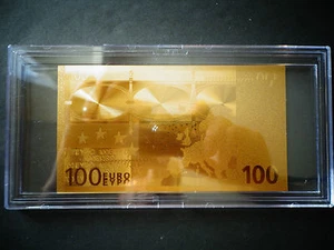 24 KARAT GOLD 100 EURO. Europäische Union GELD * 2002 * RECHNUNG KOMMT IN ACRYLHALTER - Bild 1 von 12
