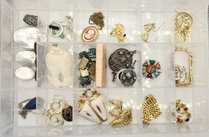 Estate Jewelry Lot- Sterling, Turquoise, Gold Plated, Gemstone & More - Picture 1 of 10