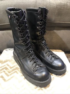 DAMEN DANNER FORT LEWIS 10" SCHWARZ LEDER HERGESTELLT IN DEN USA 29110 MILITÄRSTIEFEL GRÖSSE 8 - Bild 1 von 7