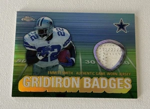 2003 Topps Chrome Emmitt Smith Gridiron Badges Refractor Jersey Patch /75 - Picture 1 of 2