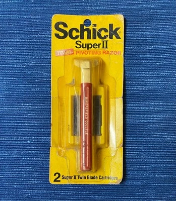 VTG Schick Plus Super II Pivoting Razor Bakersfield College Trial Souvenir Promo - Image 1 of 3