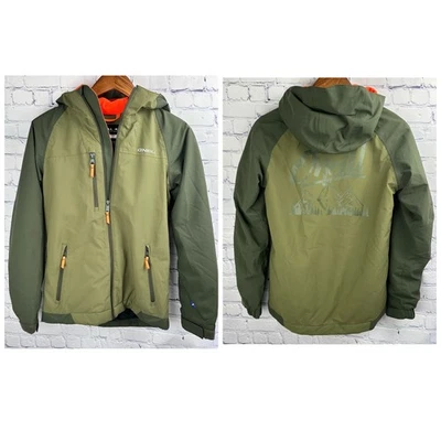 Jaqueta de esqui O'Neill grade isolada neve casaco forrest noite verde juventude crianças GG - Imagem 1 de 4