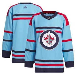 Adidas Primegreen Winnipeg Jets 3rd Alt RCAF Authentic Strap Blue Jersey Size 50 - Picture 1 of 6