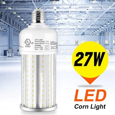 LED Chip 27W LED Bulb Corn Light E39 Mogul 5000K 4010LM Ceiling Fan Lamp Fixture - Image 1 of 4
