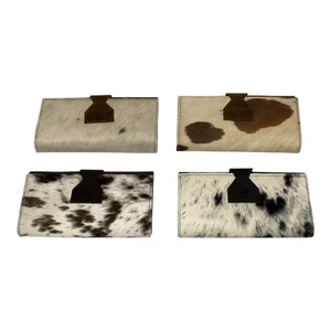 Menge 4 Damen Western Style Rindsleder Clutch Haare auf Leder Geldbörse-Neu - Bild 1 von 13