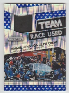 JIMMIE JOHNSON 2016 Panini Prizm RACE-USED Team Tire BLUE FLAD #RT-JJ SP /75 - Picture 1 of 2