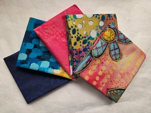 5 Fat Quarters - Sue Penn, FQ 18 x 22 100% Cotton Quilting Fabric Version 2 - Picture 1 of 4