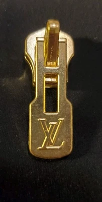 RARE #8 Metal Zipper Louis Vuitton Gold repair Luggage slider head LV pull - Image 1 of 4