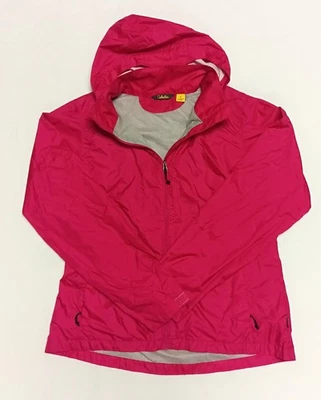 Chaqueta de lluvia Cabela's para mujer rosa con capucha 100 % nailon talla grande - forrada de malla Foto 1 de 4