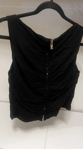 Versace Black Crop Top - Picture 1 of 6