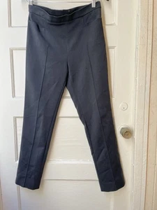 AKRIS PUNTO sz 6 High rise Wool Blend Stretch Black Straight Leg  pants W/flaws - Picture 1 of 17