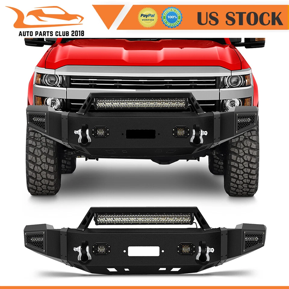 Front Bumper Assembly For 2011-2014 Chevy Silverado 2500 3500 HD W/ LED Lights Foto 1 de 1