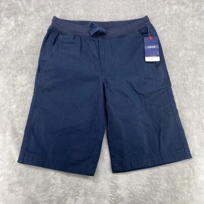 Izod Shorts Mens 14 Blue Pull On Linen Blend - Image 1 of 4
