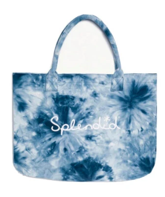 Nuevo Con Etiqueta Espléndido Bolso Tie Dye Azul Marino Con Logo Blanco Adorable y Amplio Foto 1 de 4