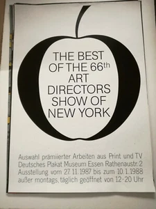 Plakat Art Directors Show of New York 1988 Plakat Museum Essen A0 TOP! - Bild 1 von 1